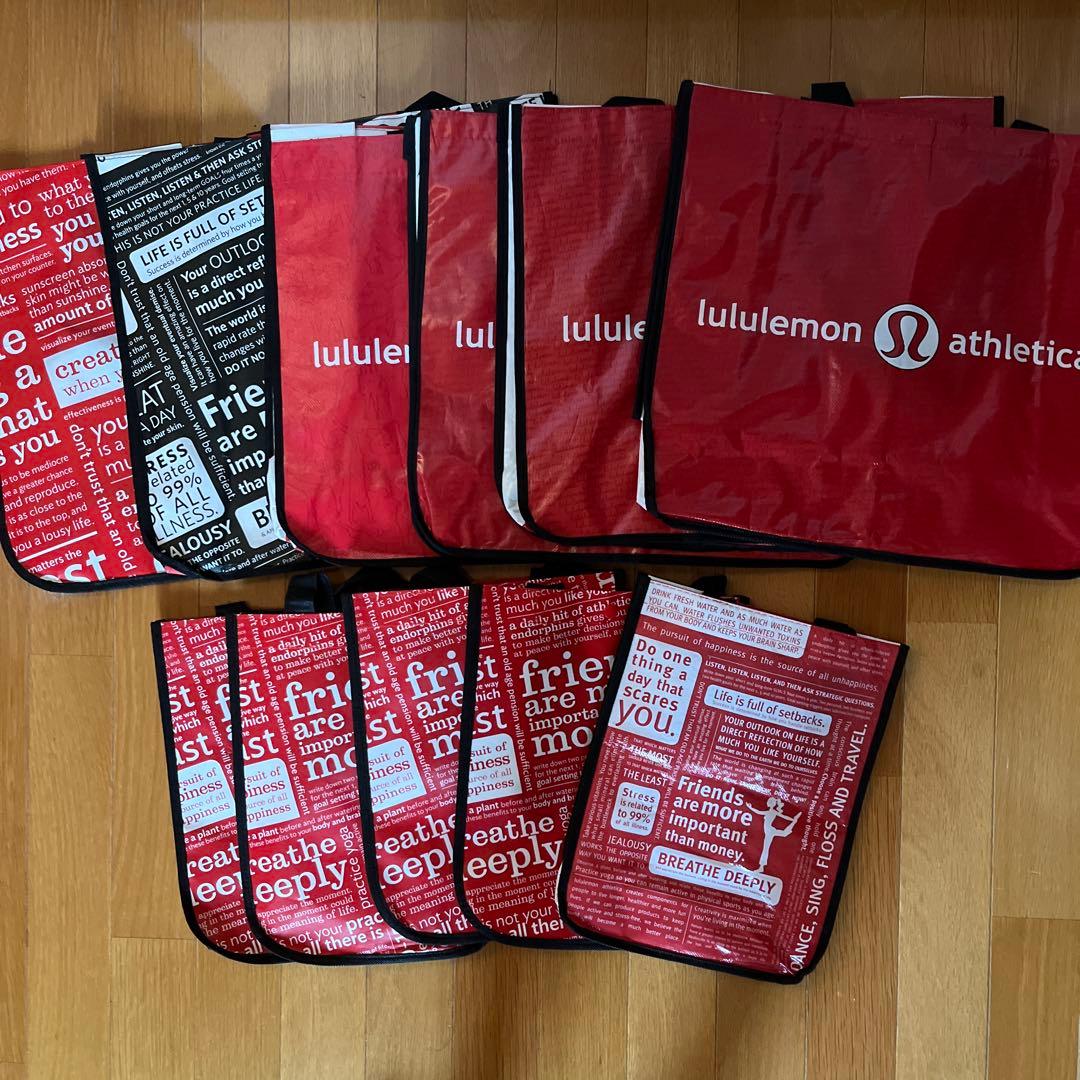 lululemon 赤いショッピングバッグ 11枚セット