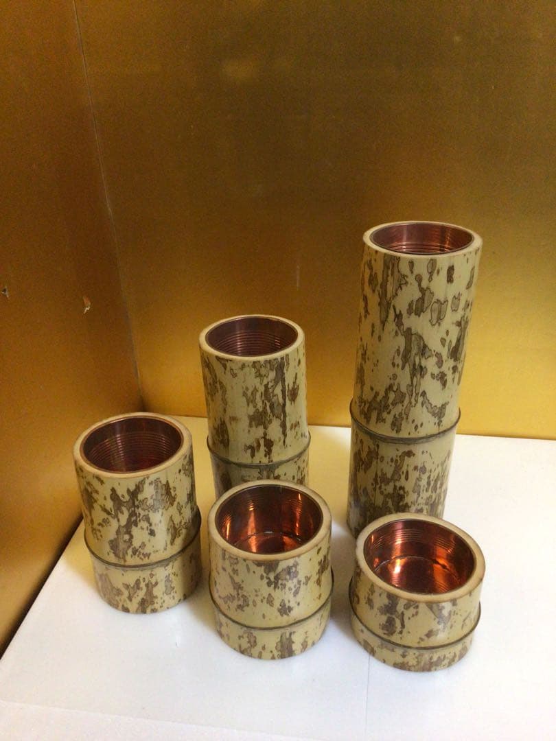 竹花入 五分割 短五菅 花器 紙箱付き