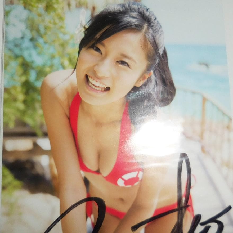 小島瑠璃子 こじるり直筆サイン入り写真 OXY ロート製薬