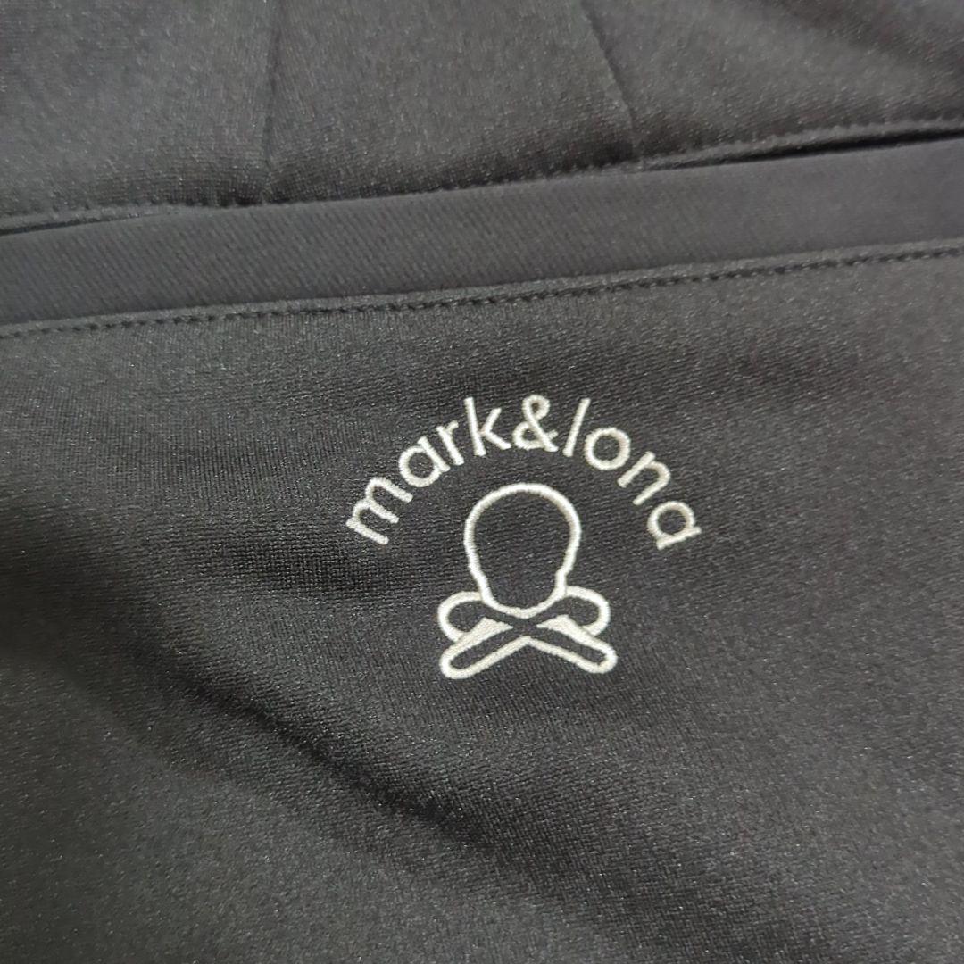 MARK&LONA 2025年モデル 太ももロゴ ストレッチパンツ 黒