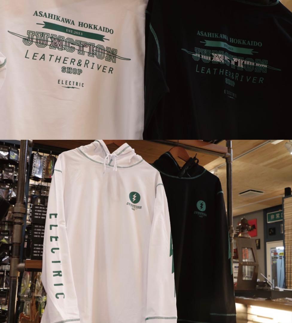 限定JUNCTION×ELECTRIC DRY HOOD ホワイト×グリーン　L