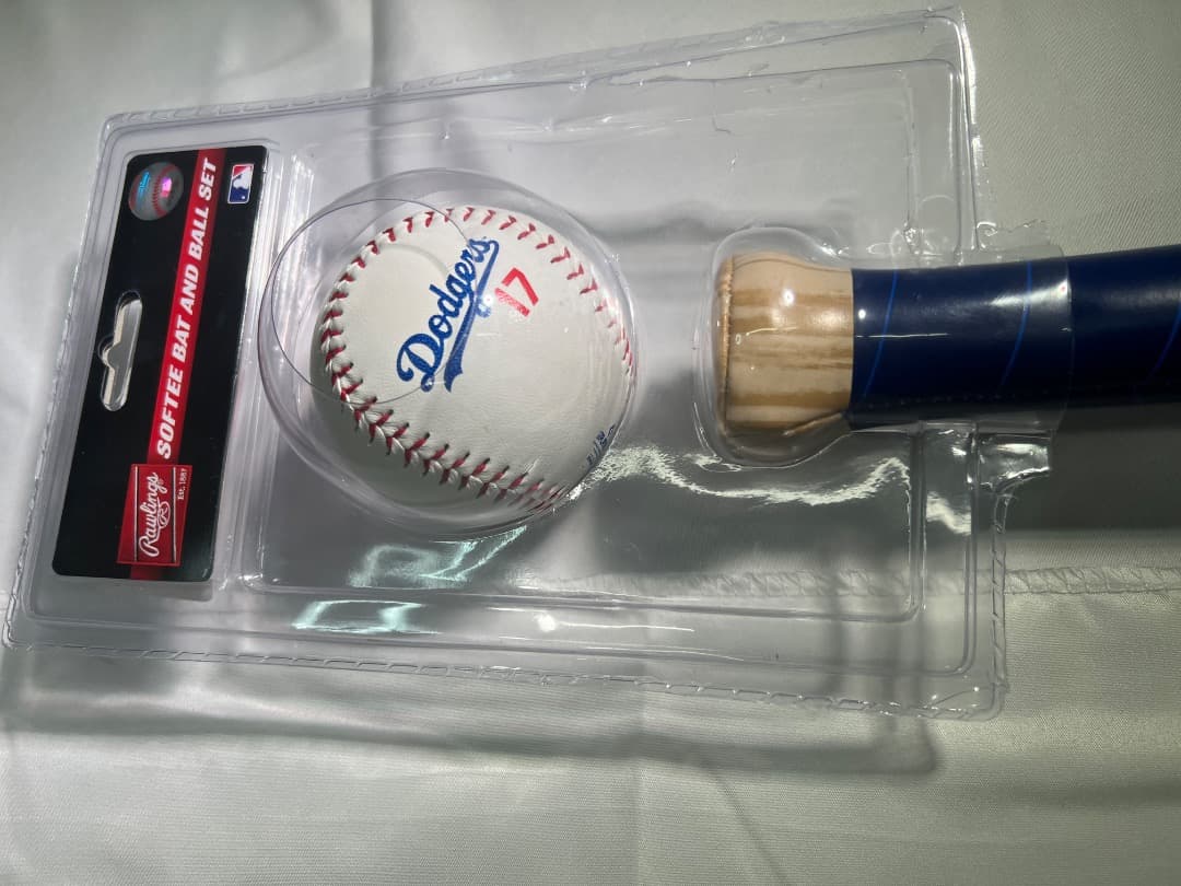 大谷翔平 17 ドジャース Rawlings MLB公式 ミニバットボールセット