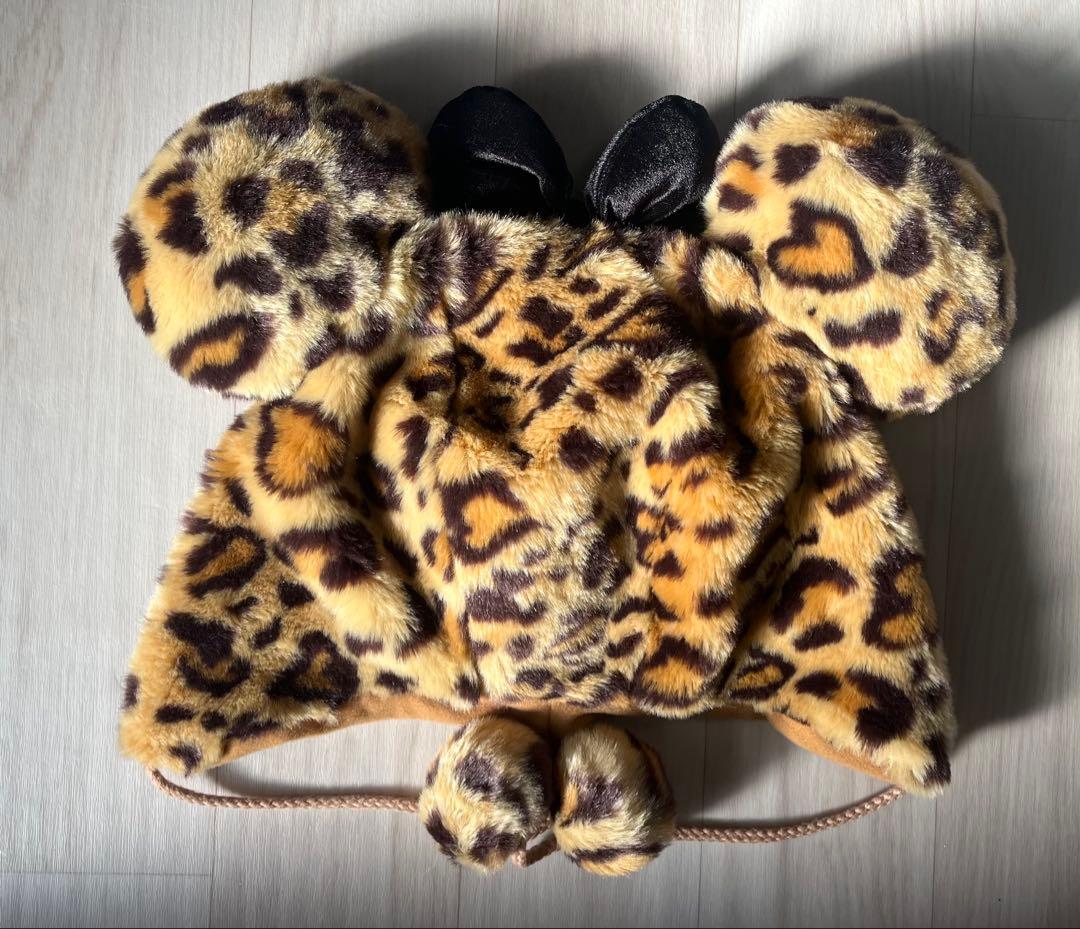 ディズニー ファンキャップ ヒョウ柄 ミニー