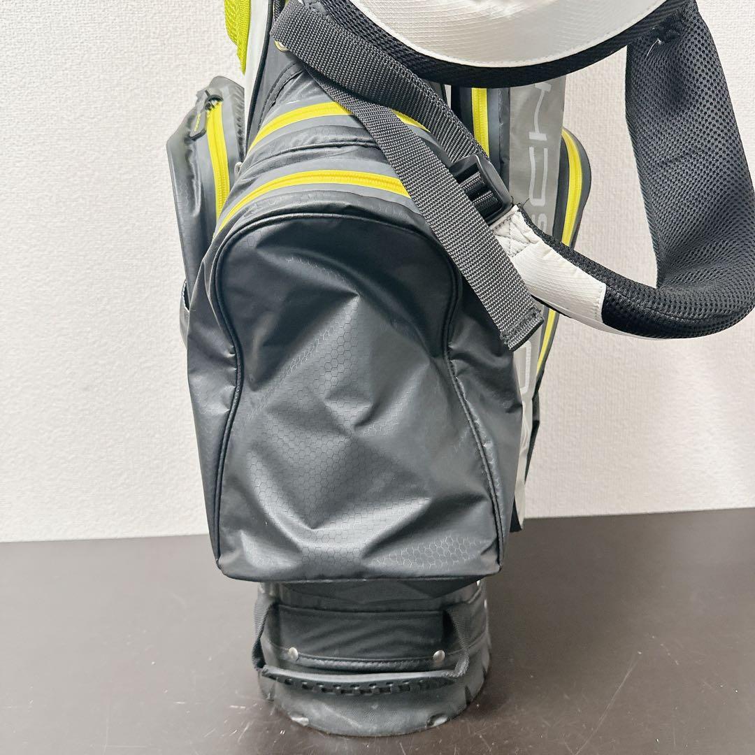 美品　PORSCHE ポルシェ ゴルフバッグ スタンド型 7分割 口径25cm