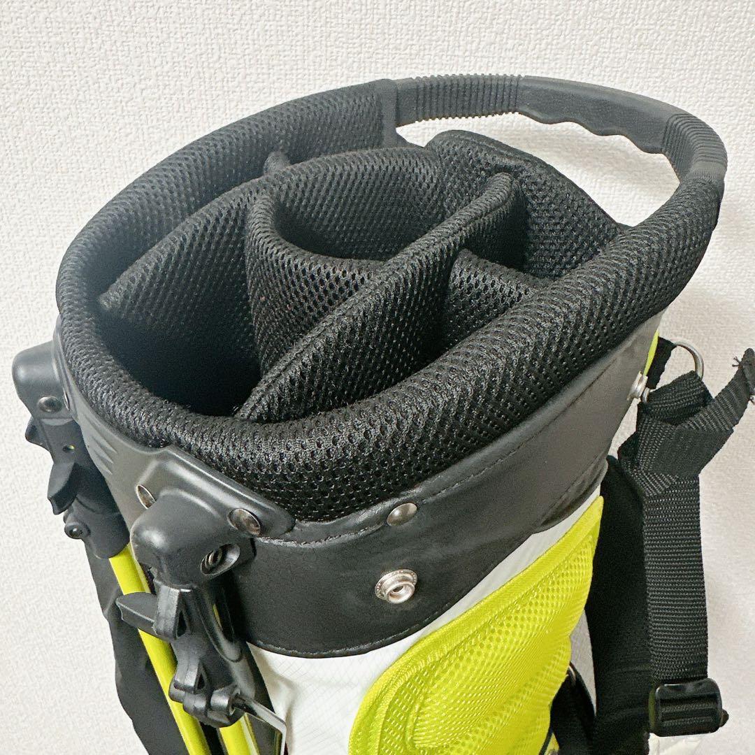 美品　PORSCHE ポルシェ ゴルフバッグ スタンド型 7分割 口径25cm