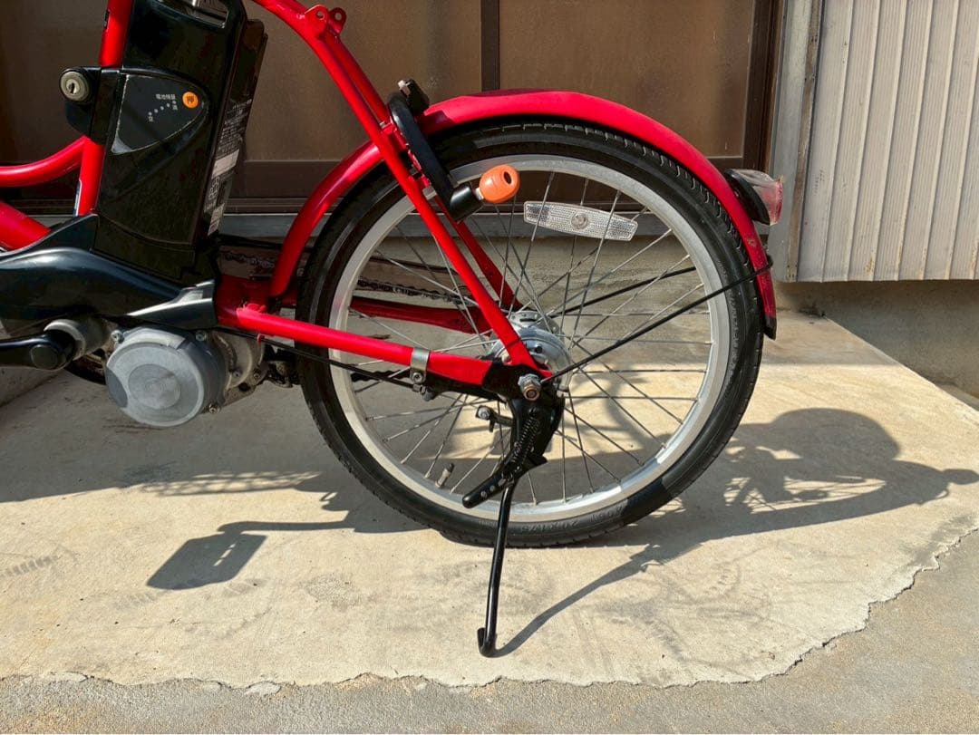 電動自転車　№6976 パナソニック シュガードロップ 20インチ 赤