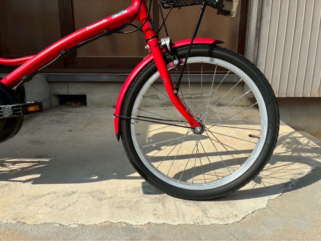 電動自転車　№6976 パナソニック シュガードロップ 20インチ 赤