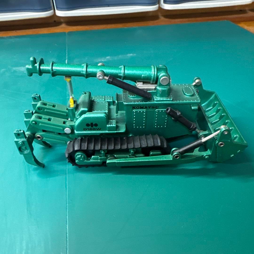 KOMATSU 緑色ミニカー 水陸両用ブルドーザー
