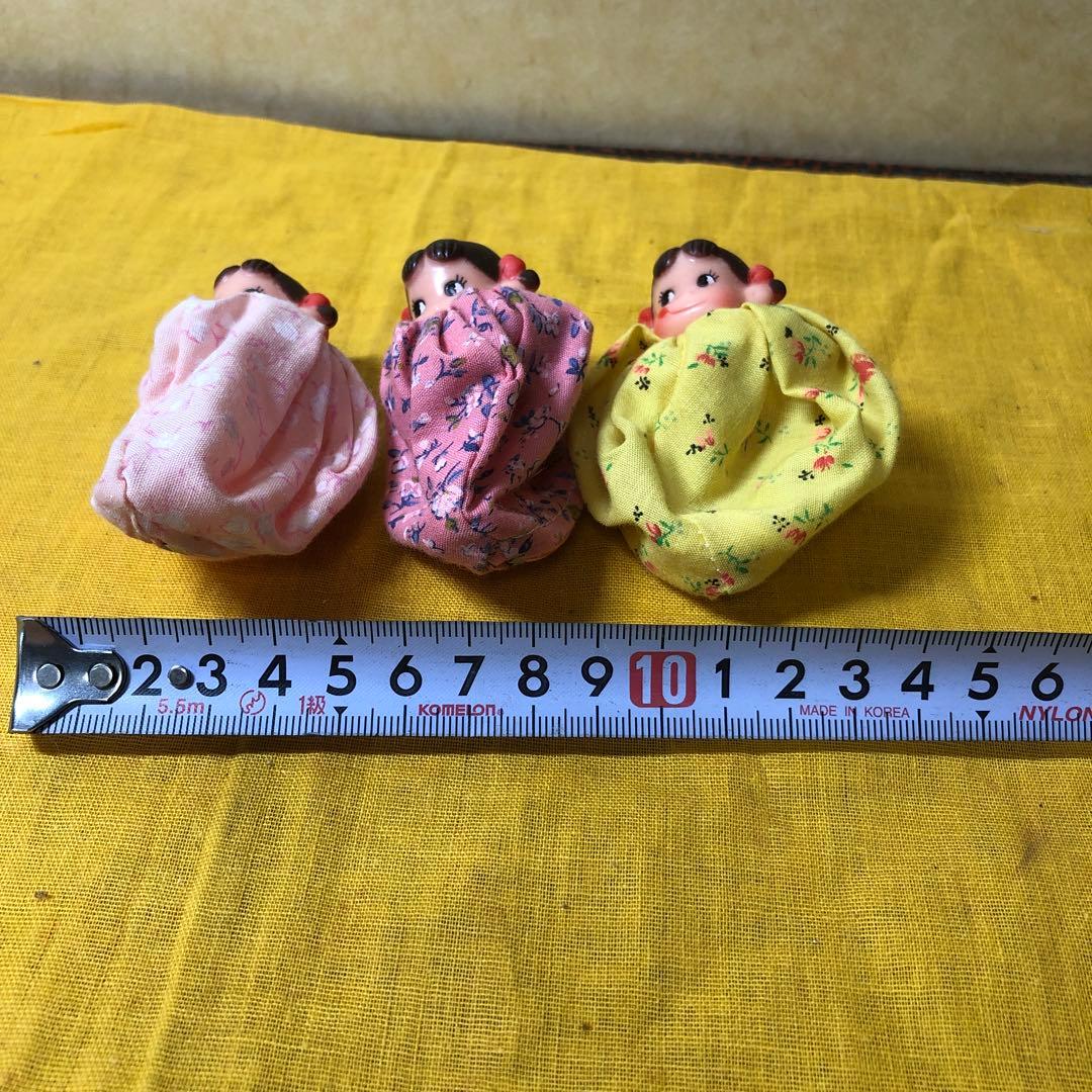 ぺこちゃんお手玉人形3体
