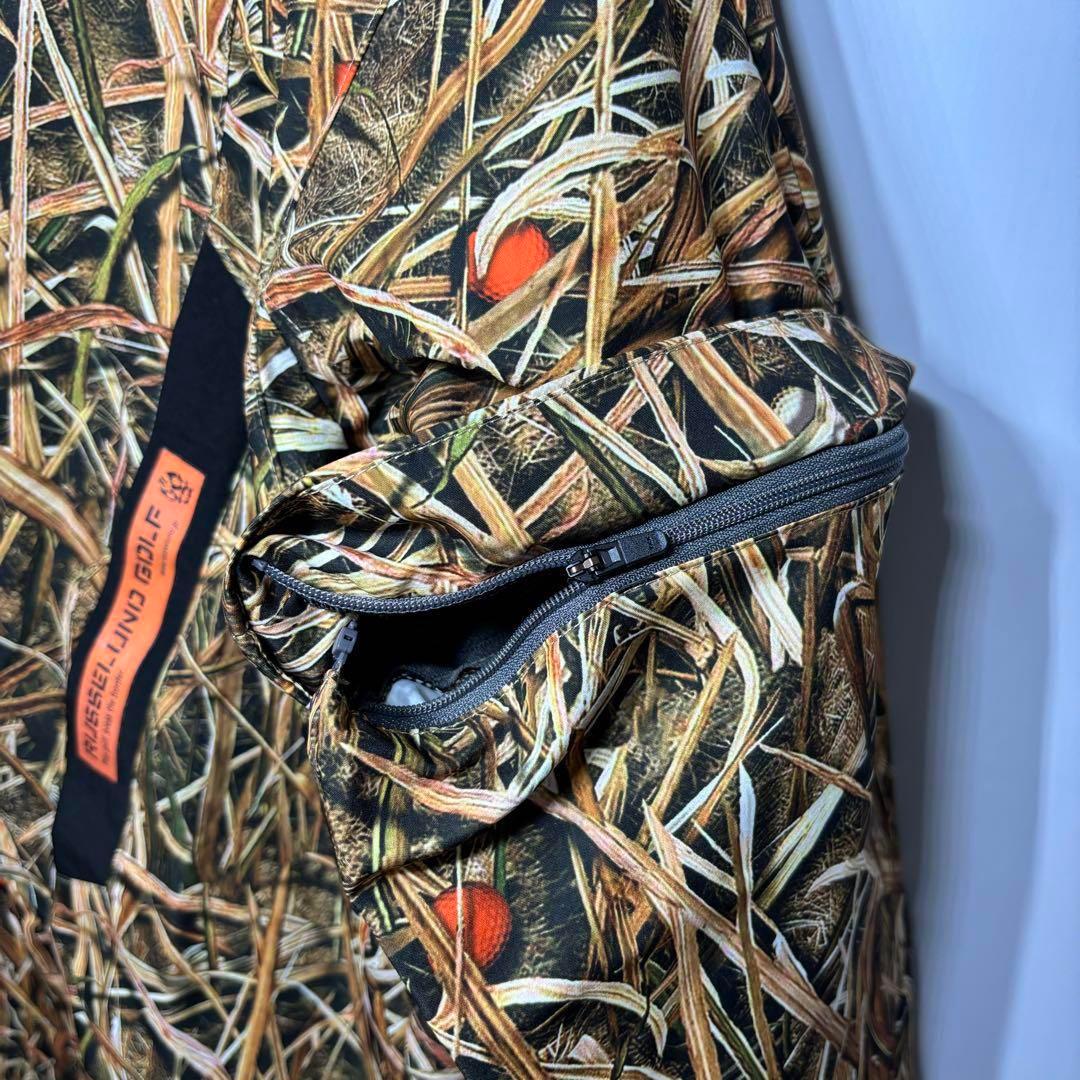 新品 ラッセルノ ゴルフウェア 2WAY プルオーバー ブルゾン カモ L