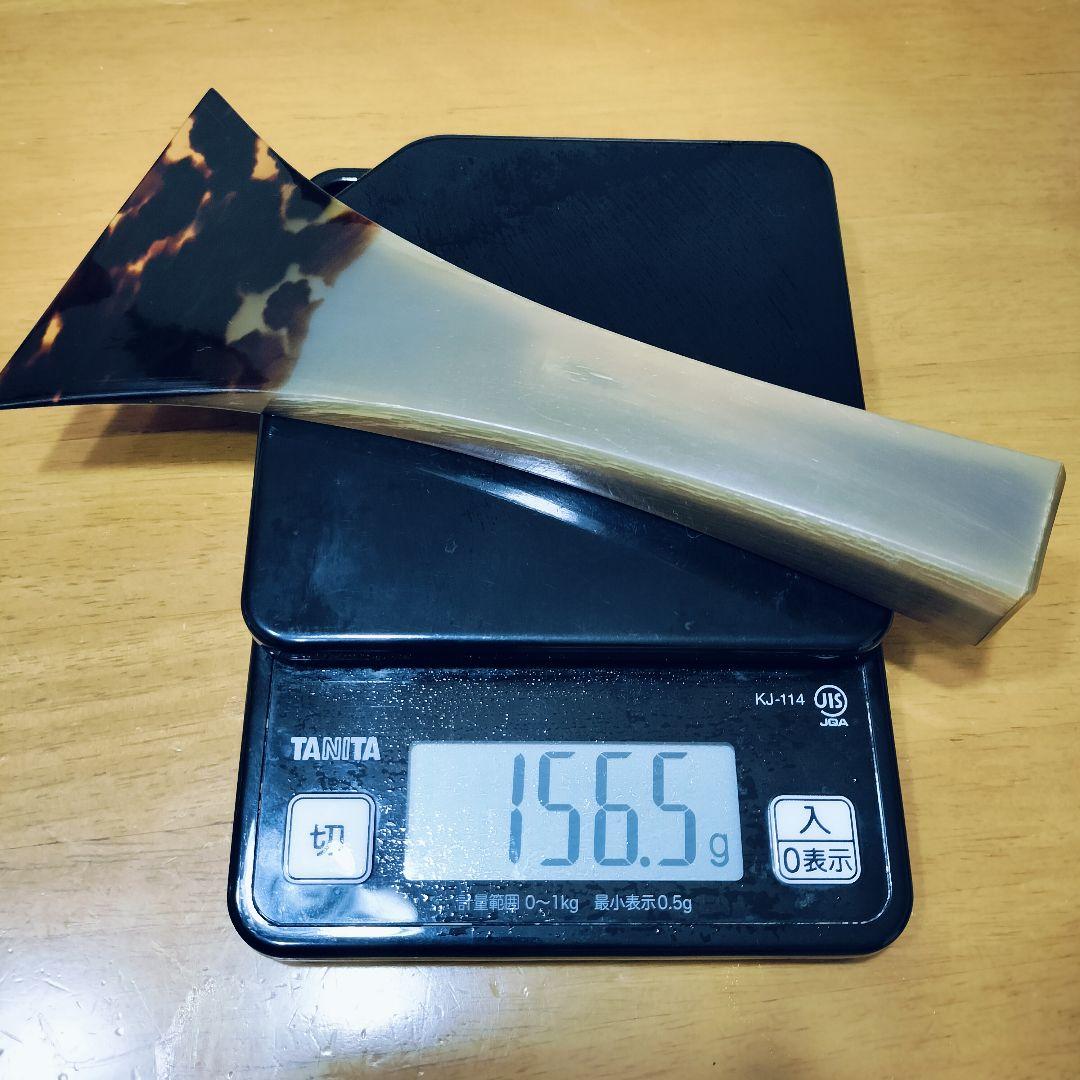 【良品】津軽三味線 べっ甲撥 白水牛台 156.5g 鼈甲 バチ　三味線