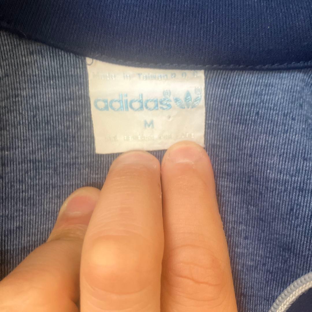 adidas 古着 ジャージ ジャケット M ネイビー/グレー