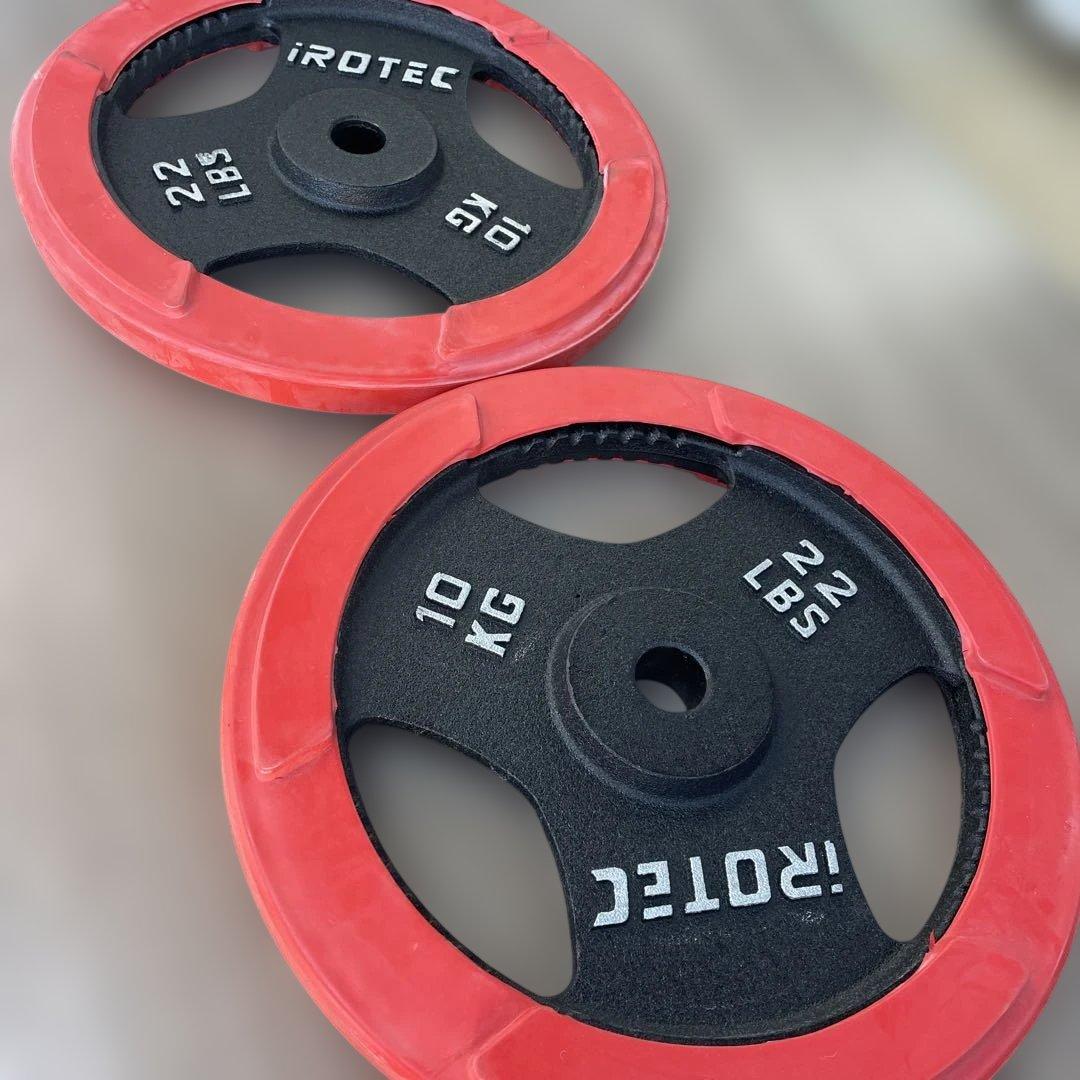 IROTEC アイロテック ダンベルプレート ラバー付き 10kg 2枚セット