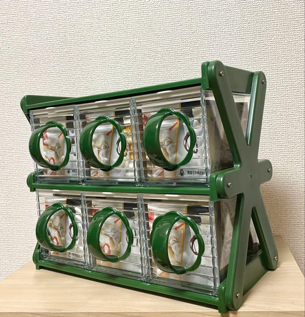 【新品未使用】【レトロ】【ポップ】Made Cook モスグリーン 調味料ケース