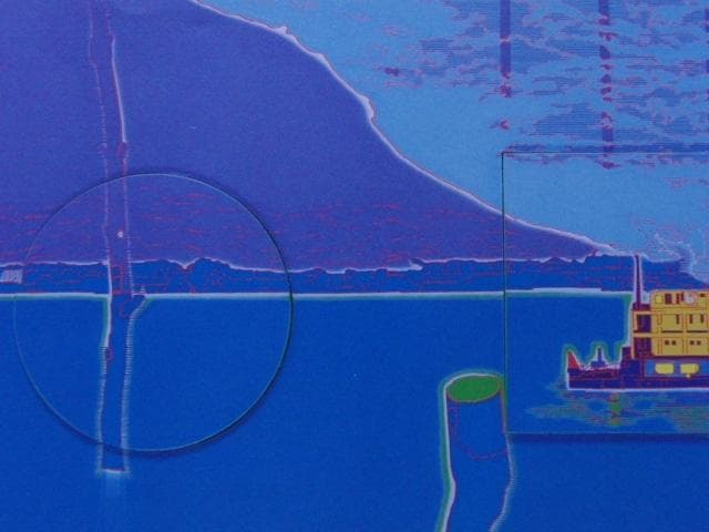 中野庸二、【jetty】、希少な大判額装用画集より、美品、日本人画家、新品額装付