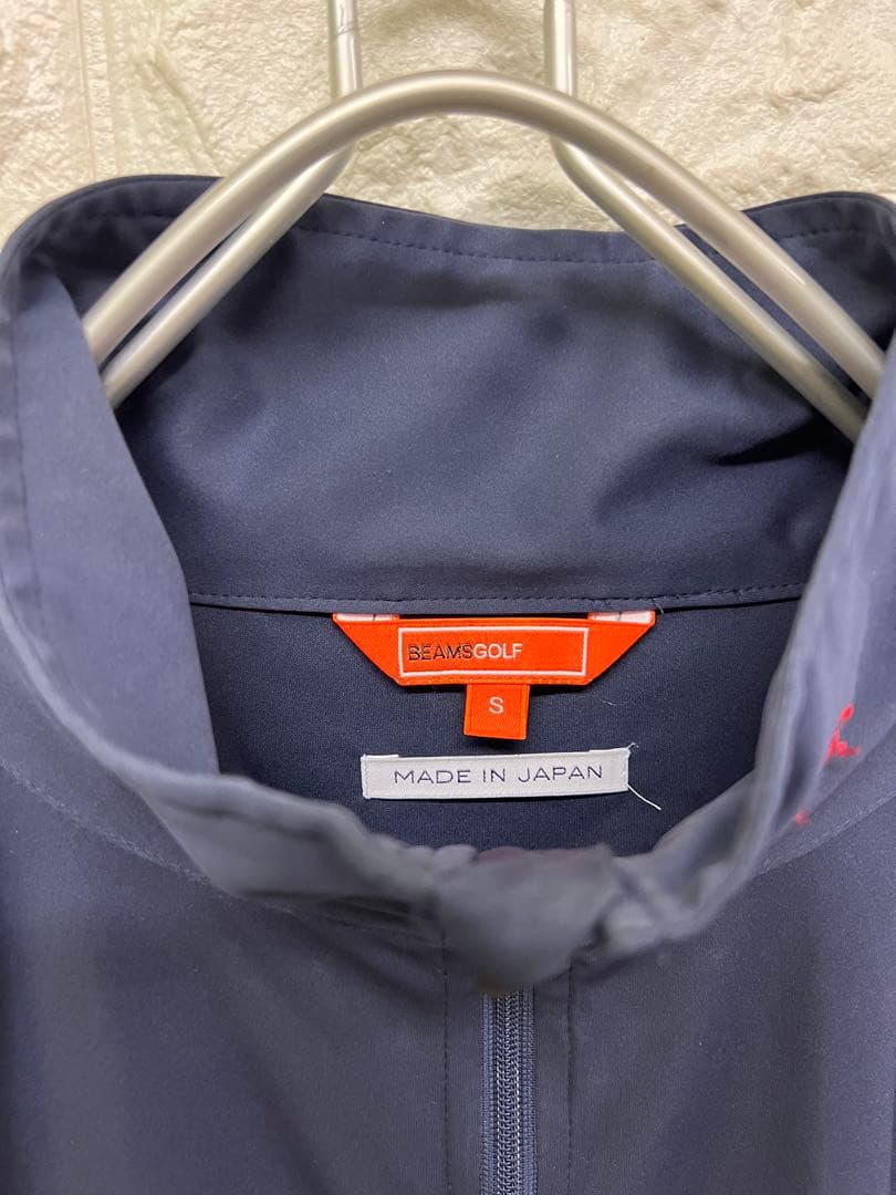 BEAMS GOLF 2WAY エアシャット ジップジャケット 紺 S ネイビー