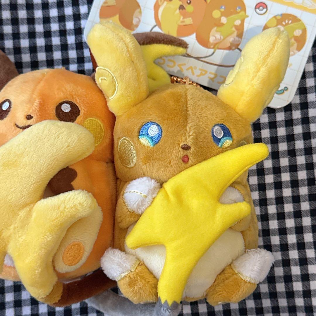 厳選　磁石でくっつくペアマスコットにたものどうし ライチュウ＆アローラライチュウ
