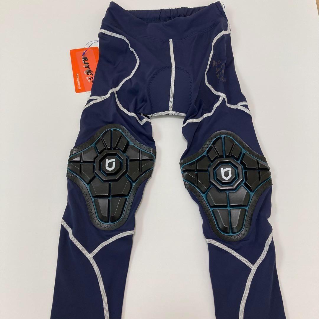 【新品】サイクルパンツ Lサイズ ネイビー×ホワイト ランバイク ストライダー