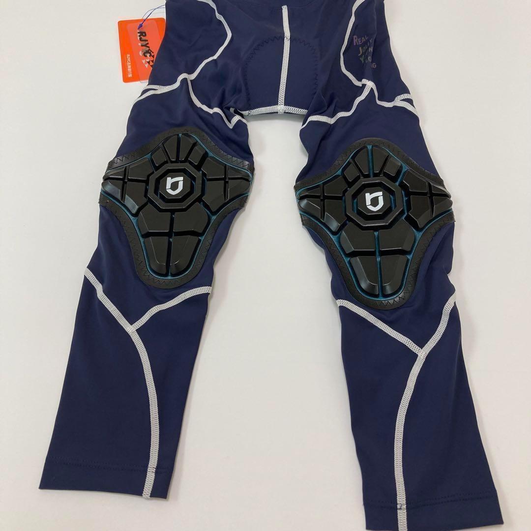 【新品】サイクルパンツ Lサイズ ネイビー×ホワイト ランバイク ストライダー