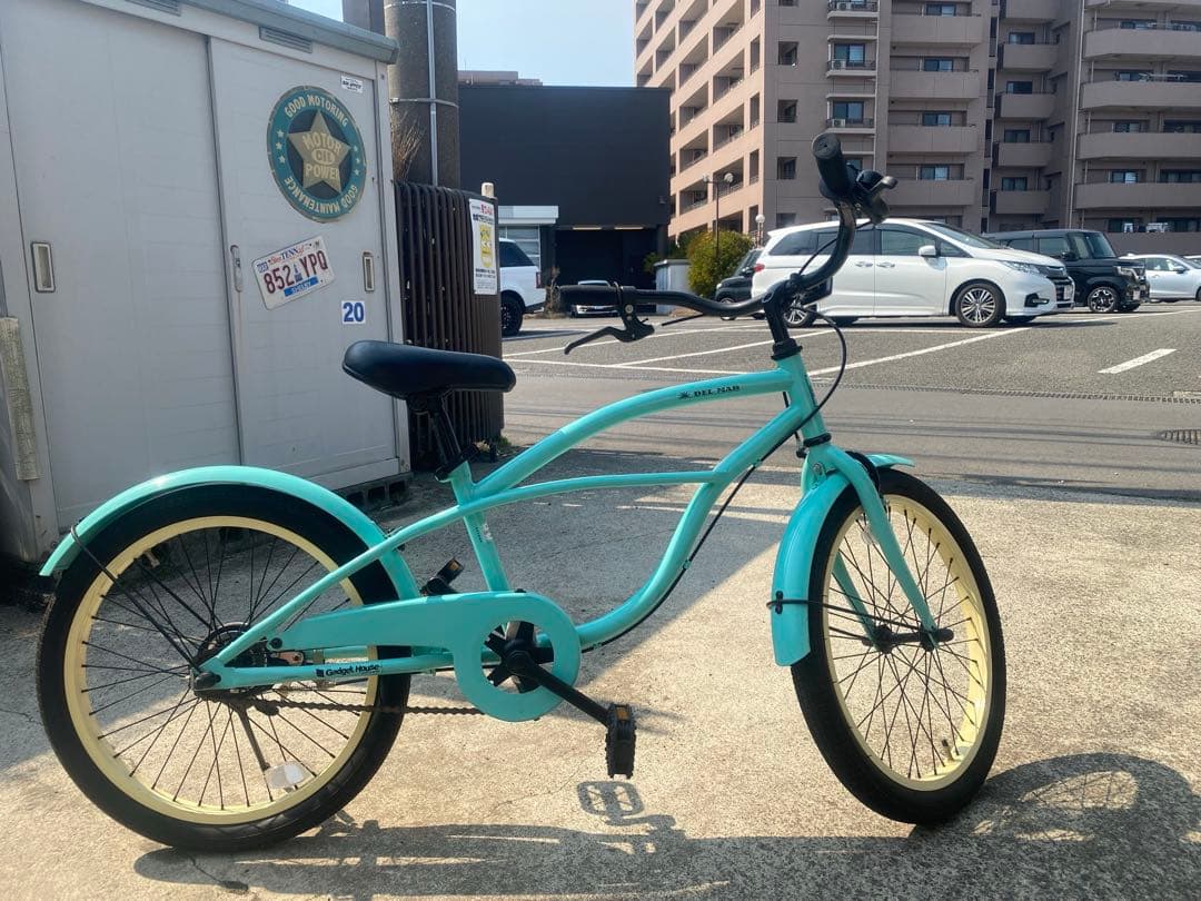 【引取り限定】ミントグリーン 20インチ クルーザー自転車