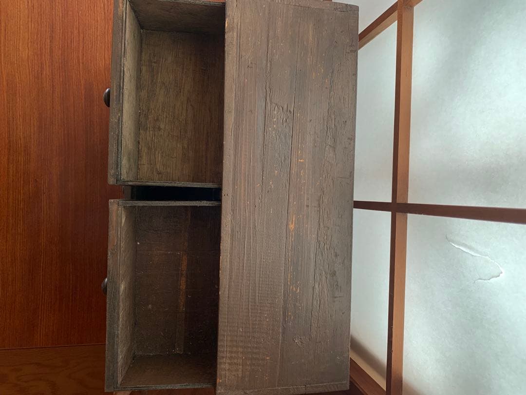 木製アンティーク風収納　小物入れ