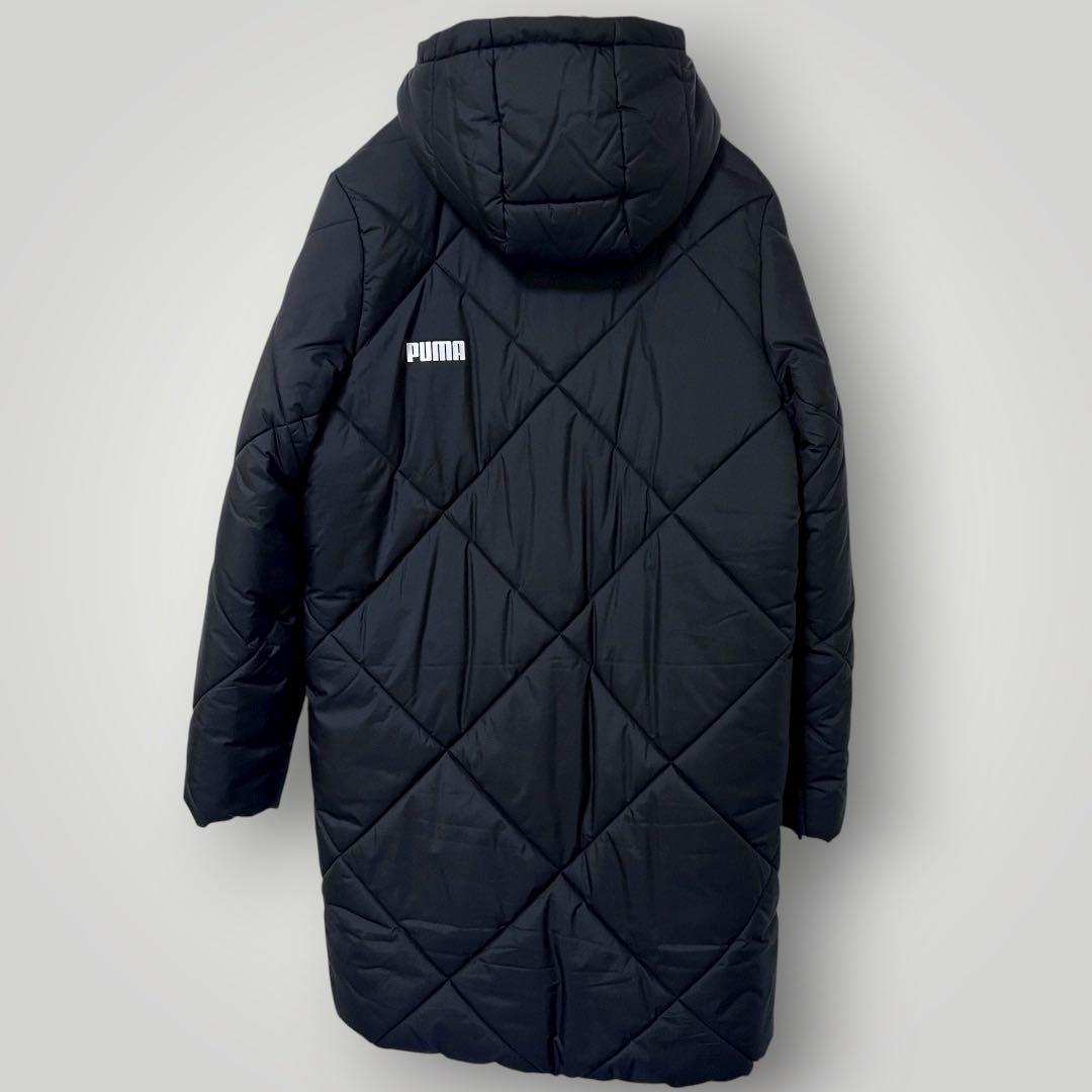 美品☆ PUMA プーマ　ベンチコート　BLACK 黒　XLサイズ　ロング