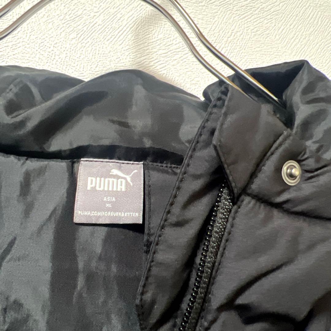 美品☆ PUMA プーマ　ベンチコート　BLACK 黒　XLサイズ　ロング