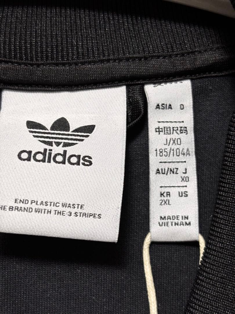 【未使用品・タグ付き】adidas ブラック ジャージジャケット