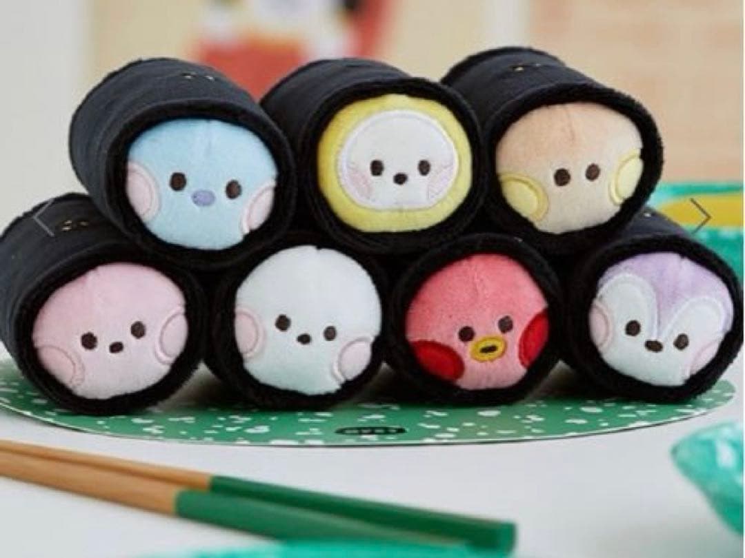 【現品限り】minini キンパぬいぐるみセット(韓国屋台グルメ) BT21