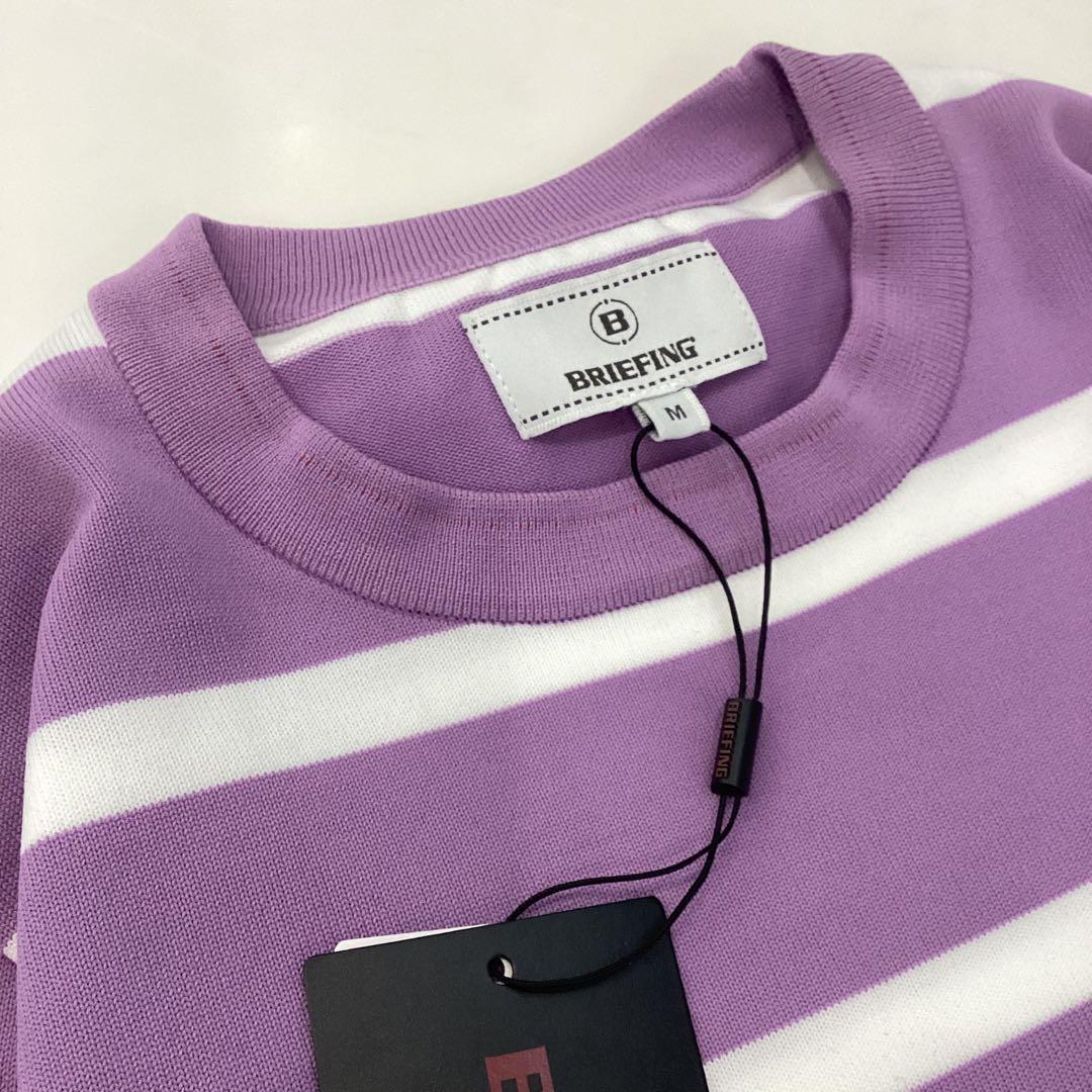 新品　BRIEFING WS WR STRIPE CREW NECK KNIT