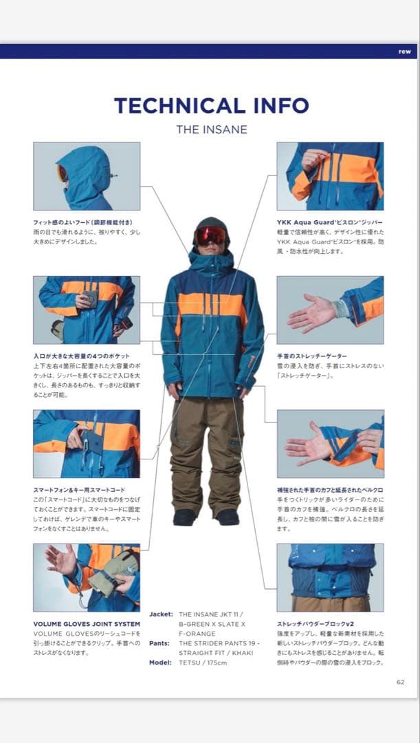 2022-23 rewウェア上下セット【GORE-TEX】 Mサイズ