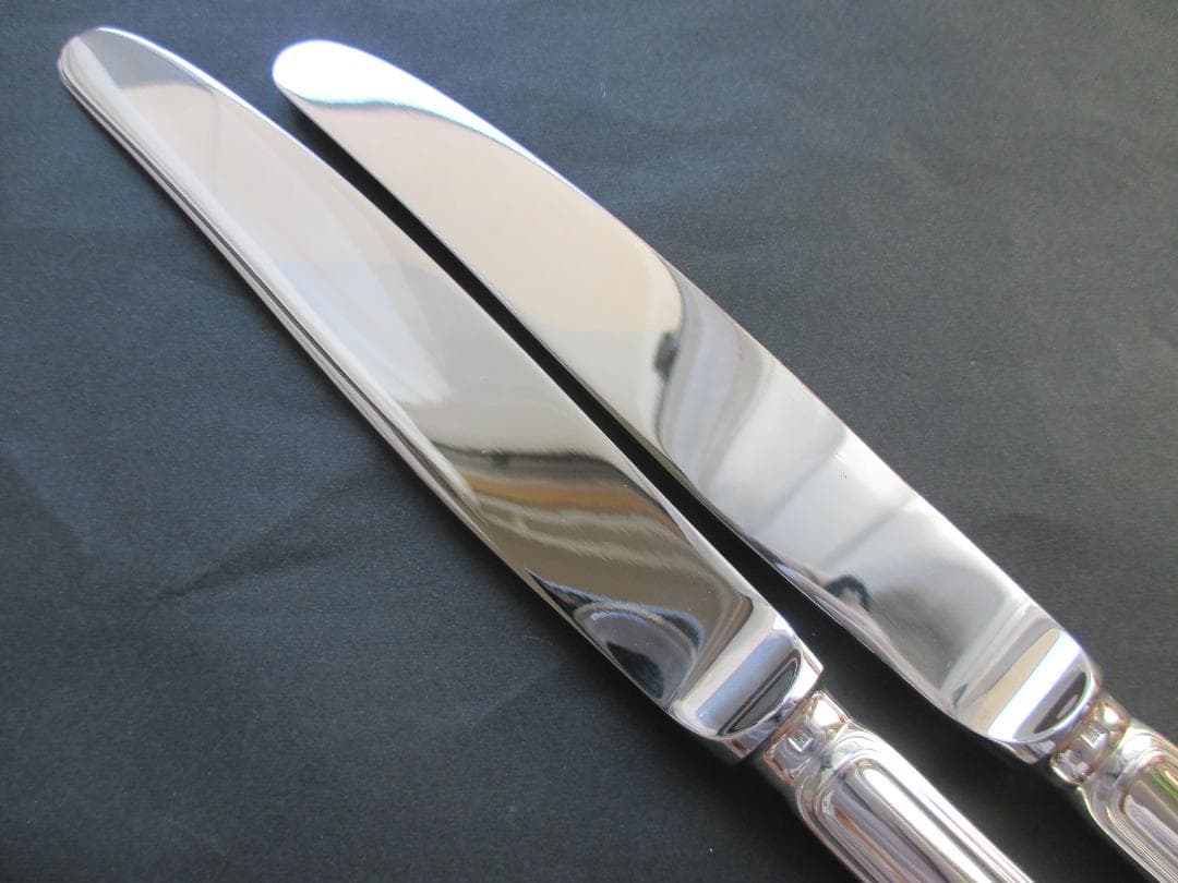 極美品☆仏蘭西高級銀器クリストフルシルバー　テーブルナイフ２本　スパトゥール