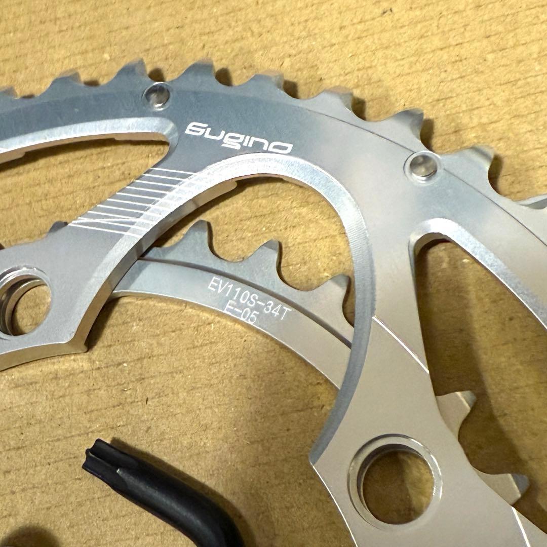 SUGINO EV110Sチェーンリング48T-34T 専用ボルト・工具付き