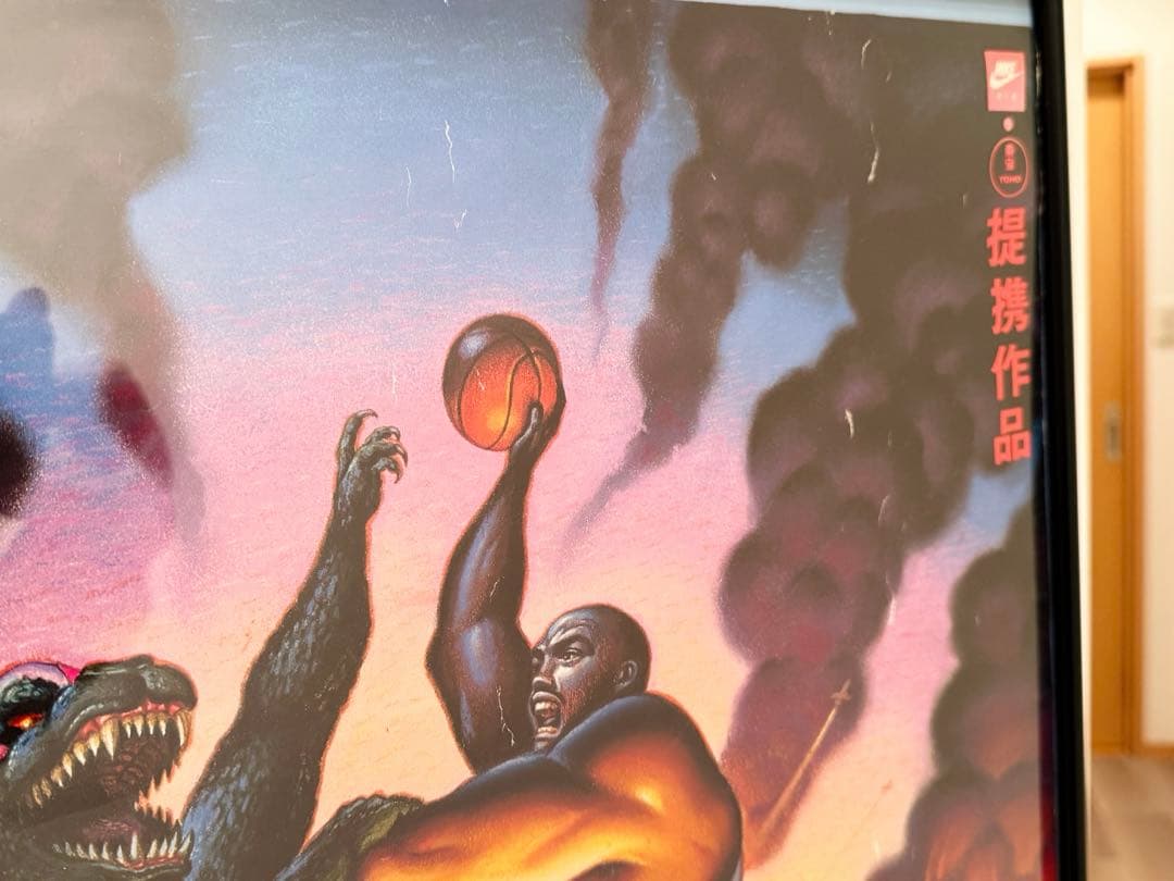 【激レア】1992Nike Godzilla vsBarkley ポスター当時物