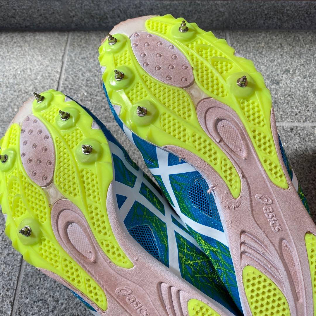 美品asicsアシックスガンラップ 陸上中長距離/3000障害スパイク27cm