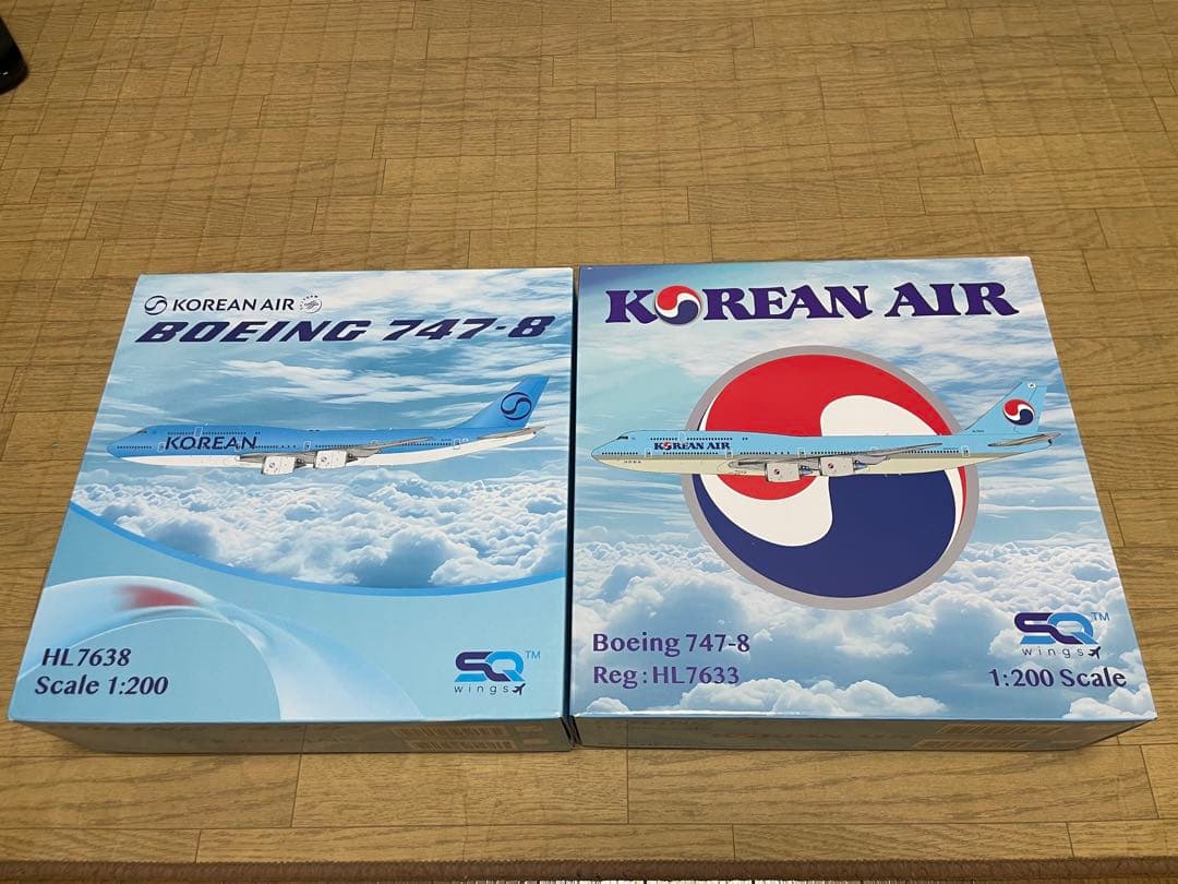 SQ 1/200 大韓航空 B747-8 HL7633&7638 2機セット