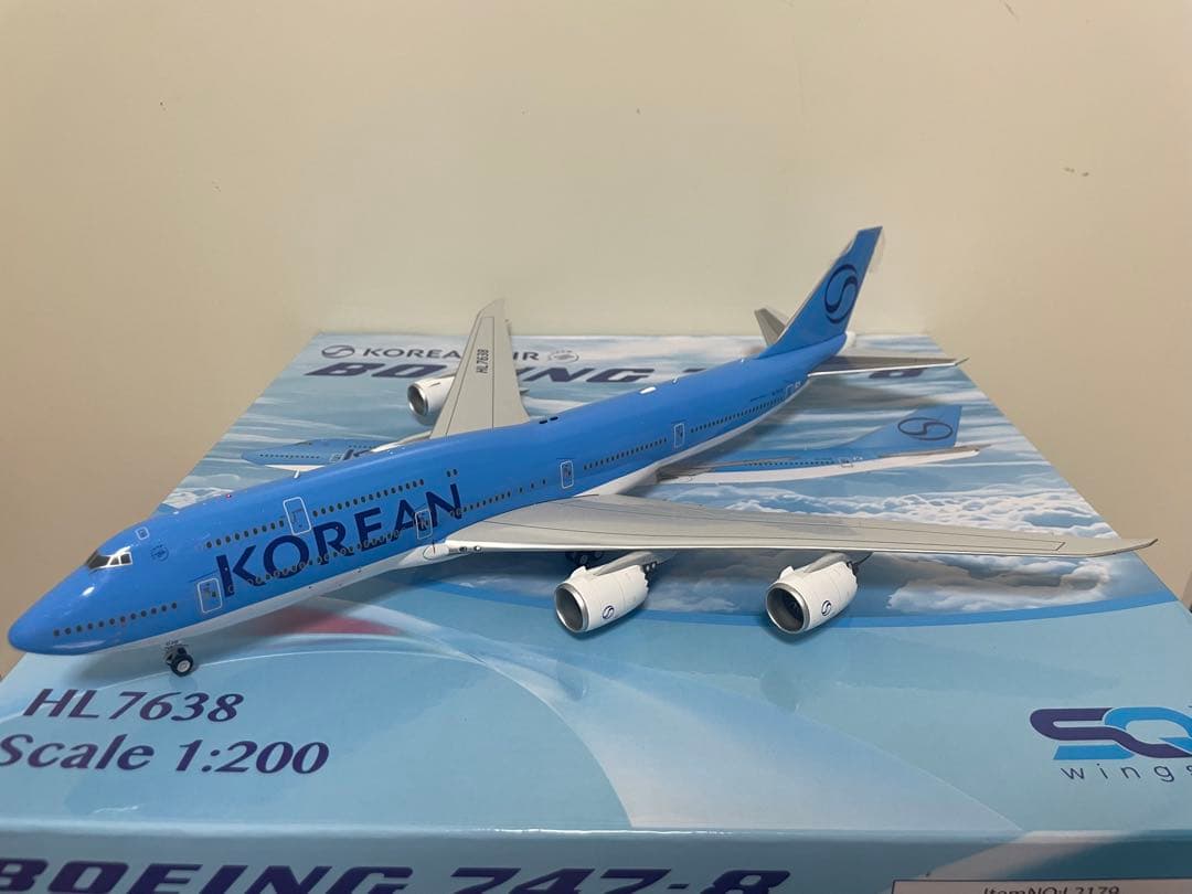 SQ 1/200 大韓航空 B747-8 HL7633&7638 2機セット