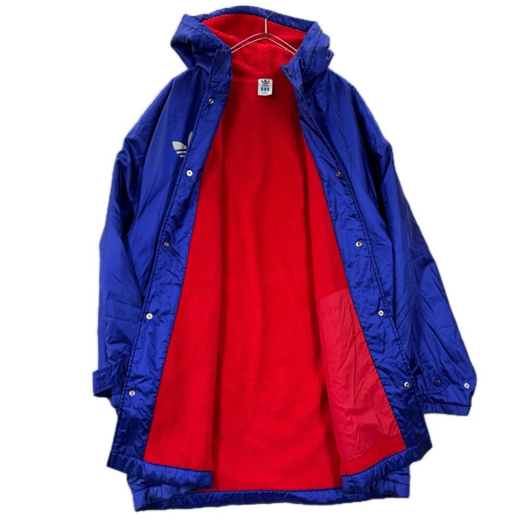 90s adidas ビッグロゴ フリースライナー ベンチコート L
