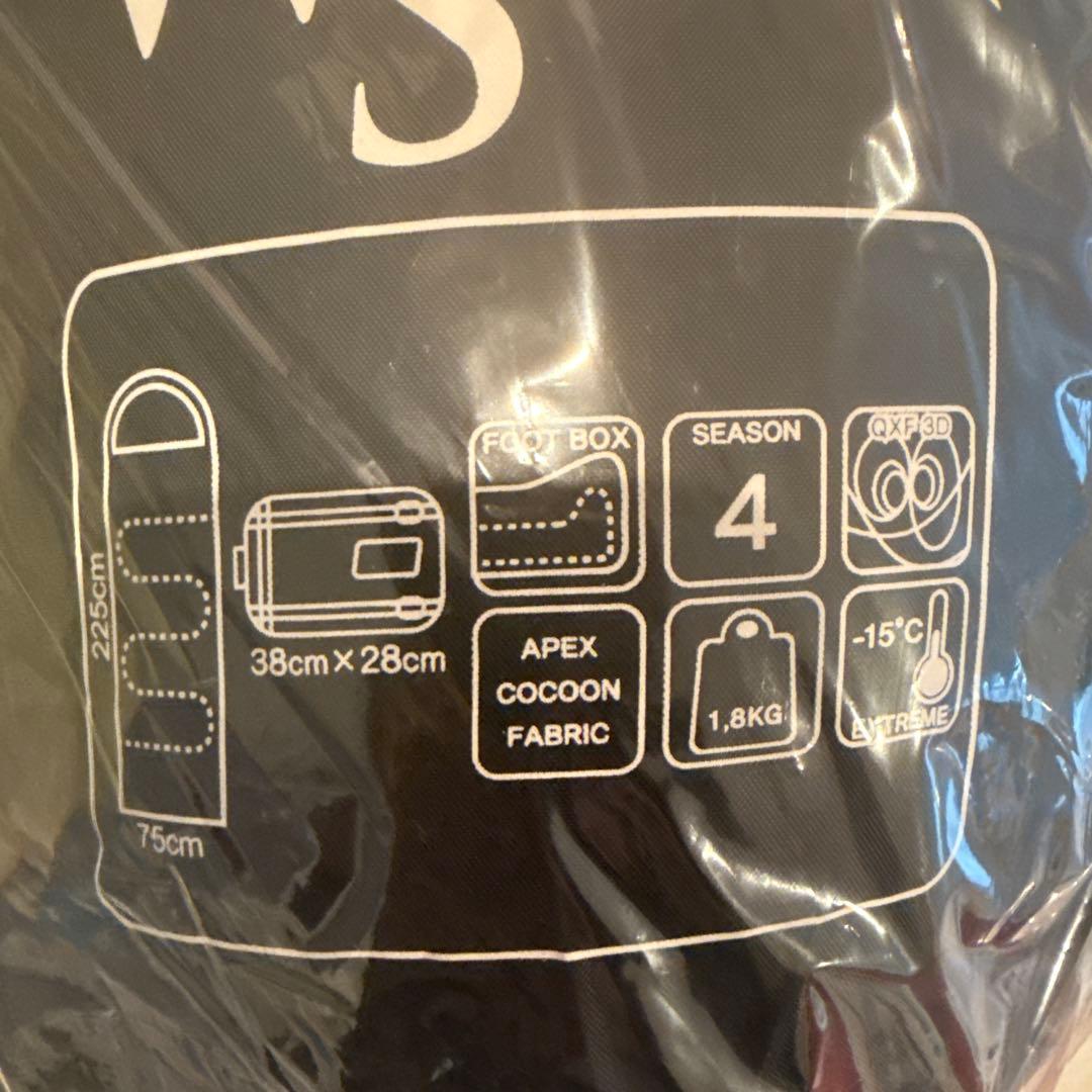 WHITE SEEK 寝袋 ブラック ☆新品未使用☆