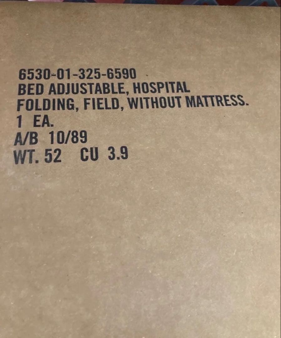 【新品】BREMMER ADJUSTABLE BED 米軍基地野戦用ベッド