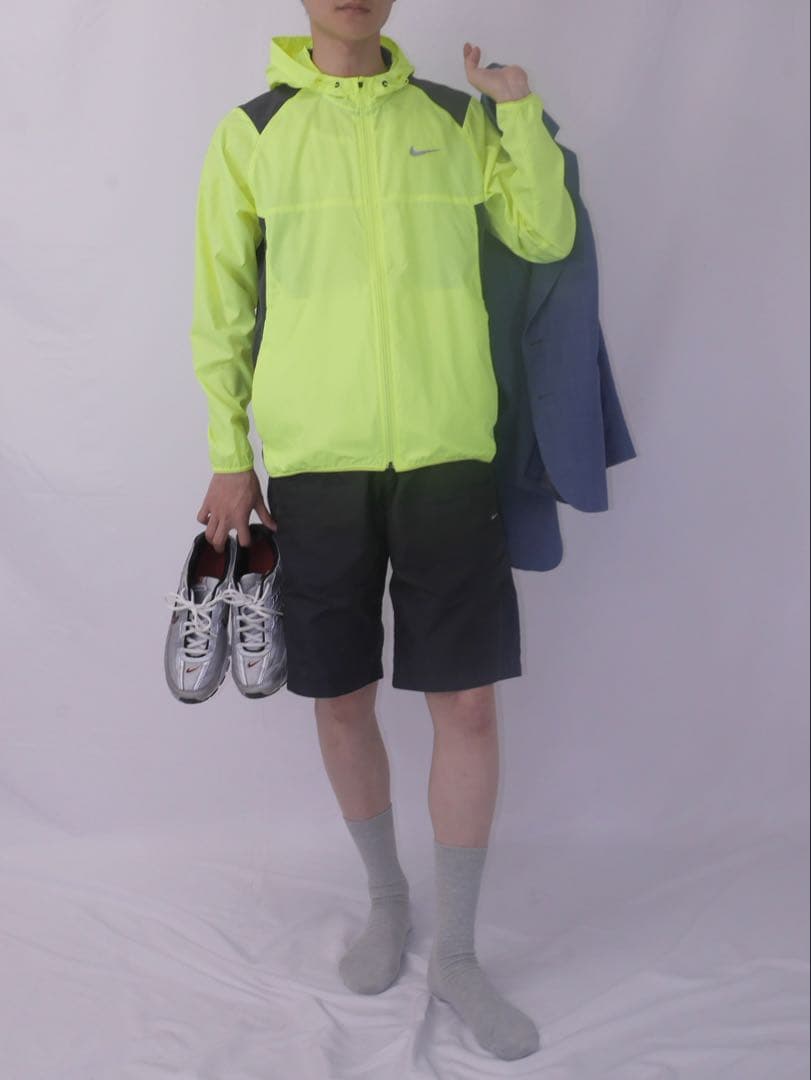 2016s Nike Golf ウィンドブレーカー 蛍光イエロー 薄手