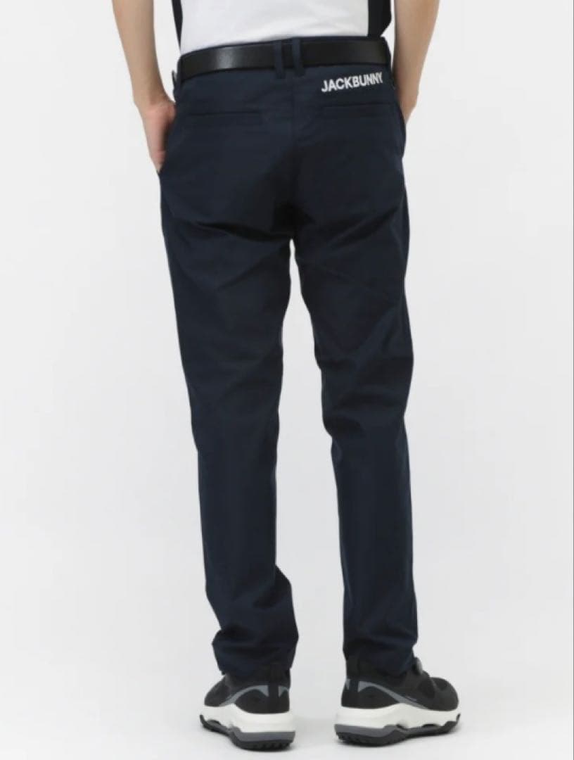 新品 パーリーゲイツ ジャックバニー ポリエステルツイル パンツ(4)M/紺