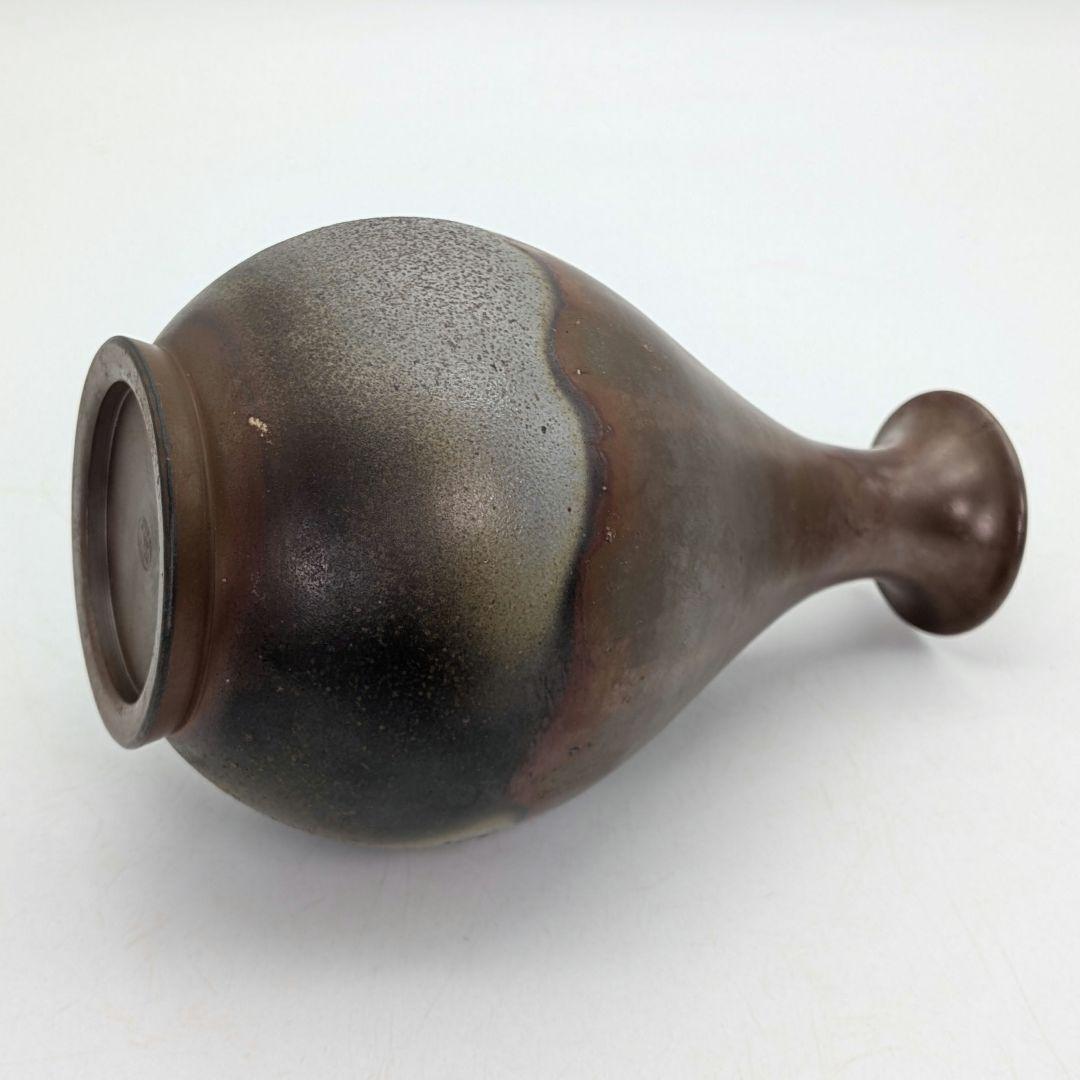 人間国宝 山本陶秀 備前焼 花瓶 共箱合布 抹茶道具 花入 花生 花器 磨き技法