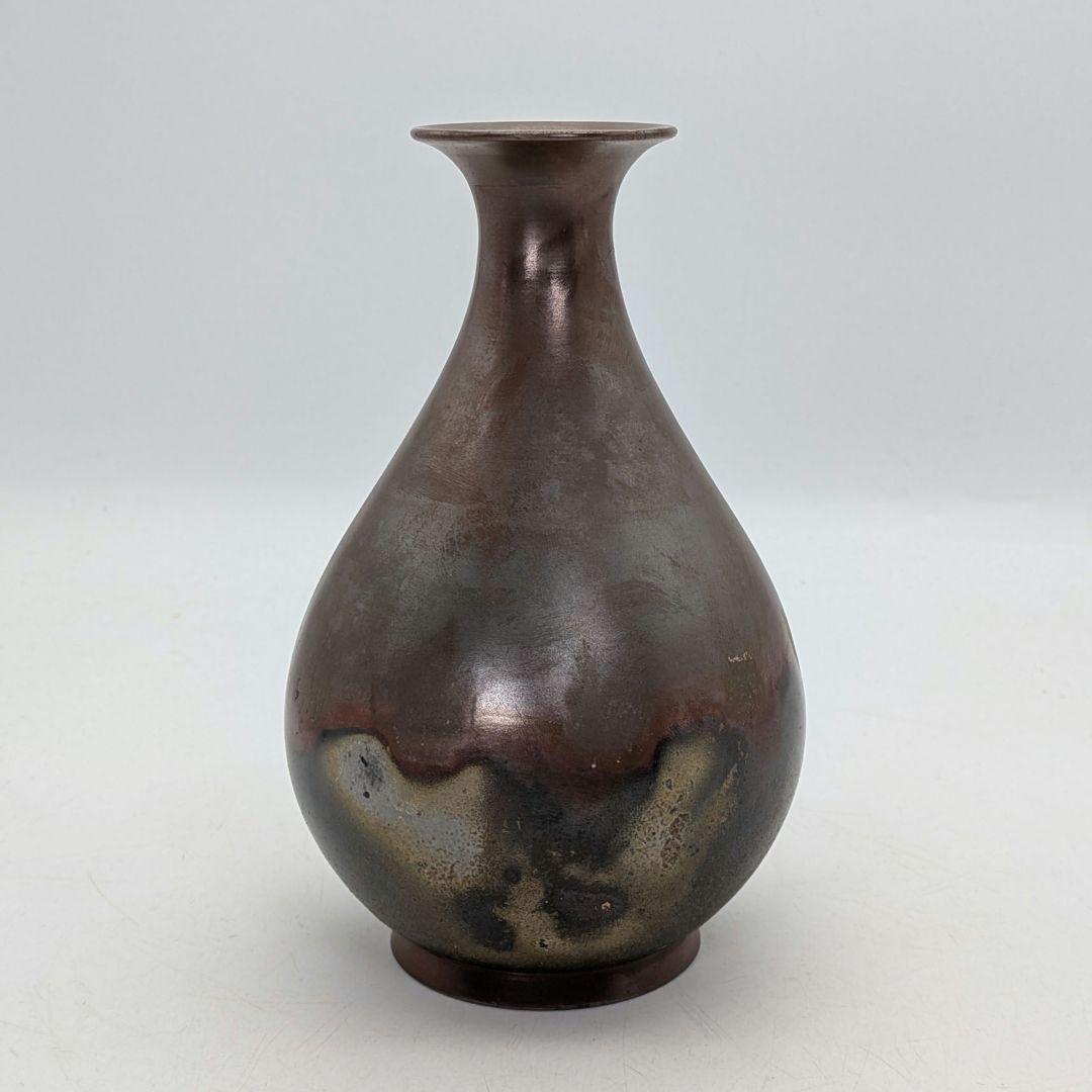 人間国宝 山本陶秀 備前焼 花瓶 共箱合布 抹茶道具 花入 花生 花器 磨き技法