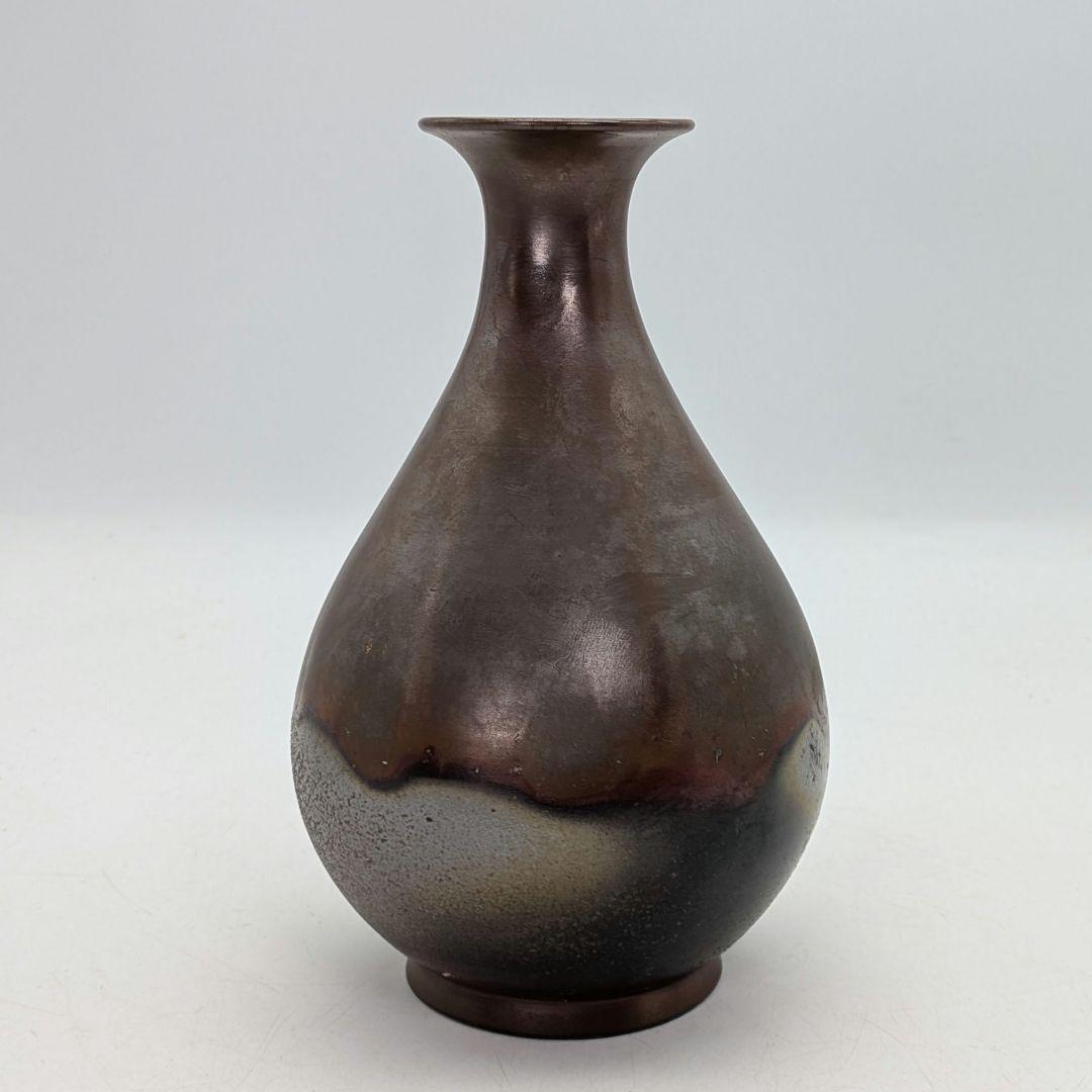 人間国宝 山本陶秀 備前焼 花瓶 共箱合布 抹茶道具 花入 花生 花器 磨き技法