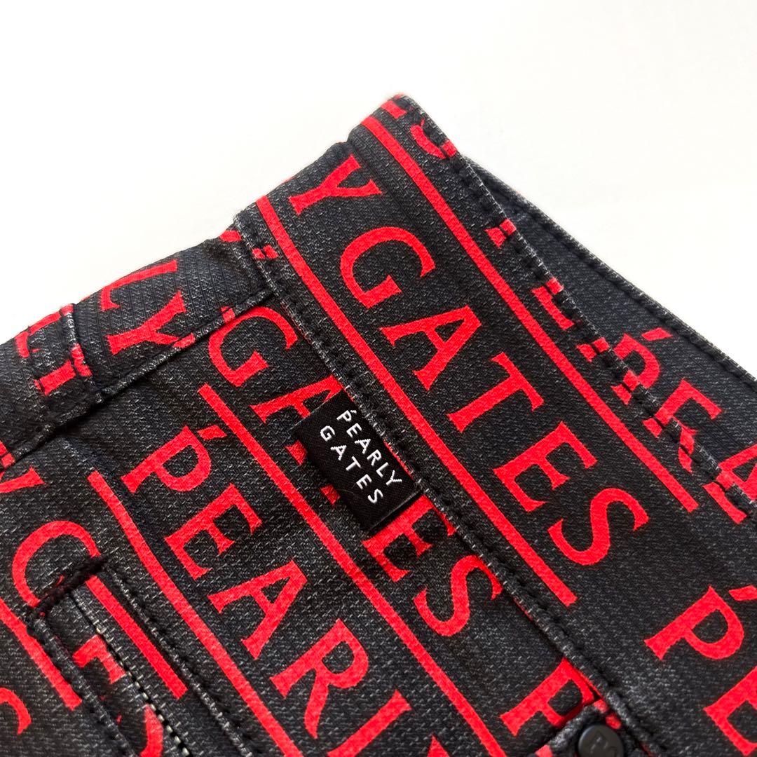 Pearly gates パーリーゲイツ　メゾンロゴ　パンツ　メンズ　L 黒赤