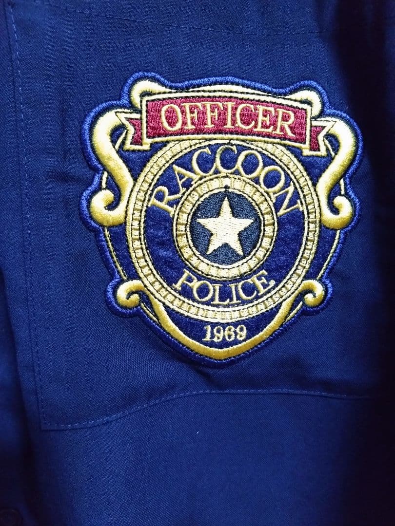 （美品）USJコラボバイオハザードR.P.D.警察官ネイビーシャツLサイズ