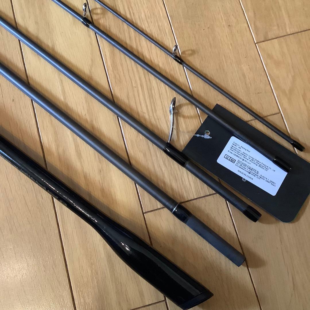 ショアジギ　5ピース2.4mスピニングロッド&スピニングリール3000番シーバス