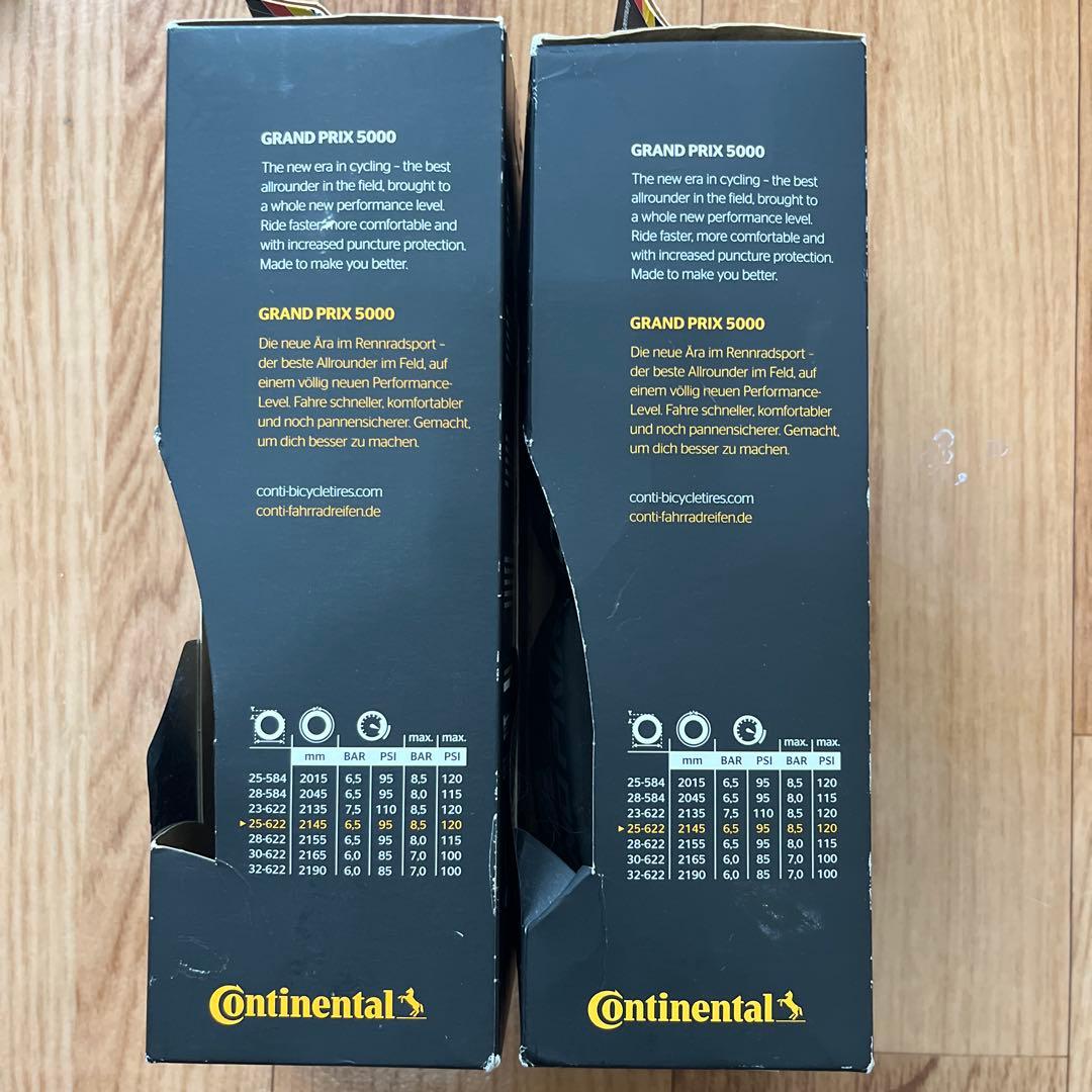 Continental Grand Prix 5000 25cクリンチャー　2本