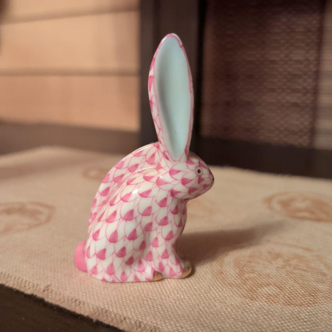 HEREND　うさぎ置物